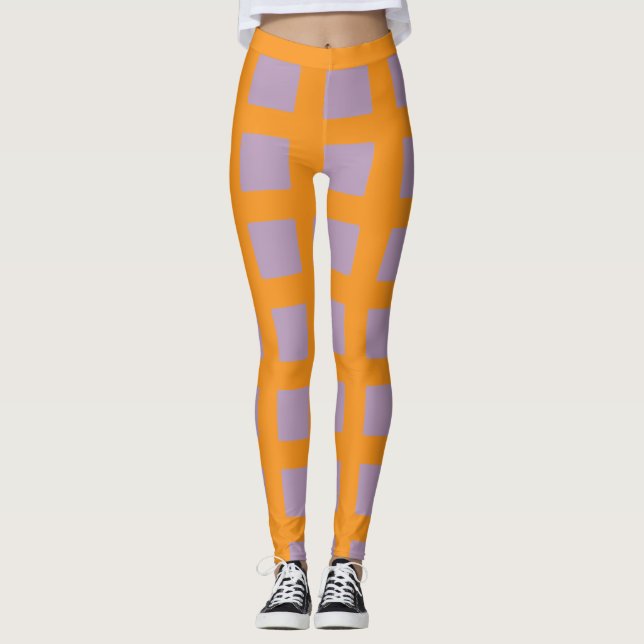 Checkerboard Pattern Leggings (Front)