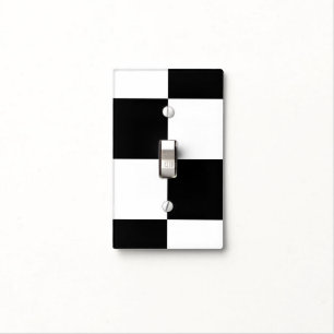 Checkerboard pattern light switch cover