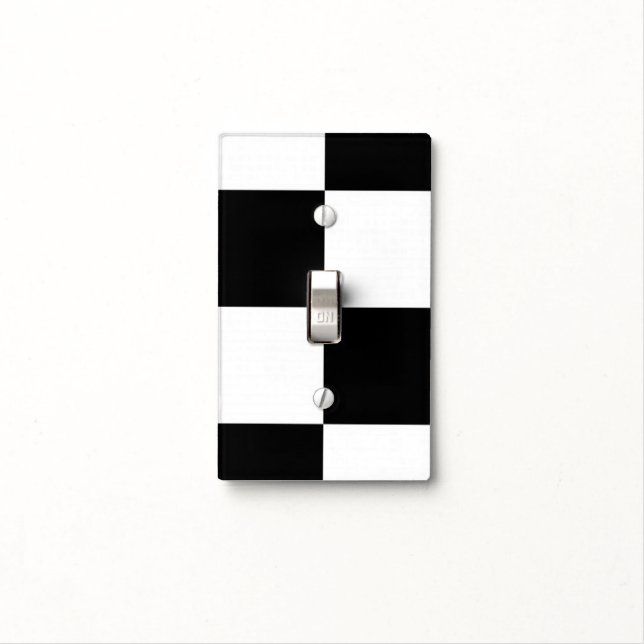 Checkerboard pattern light switch cover (In Situ)