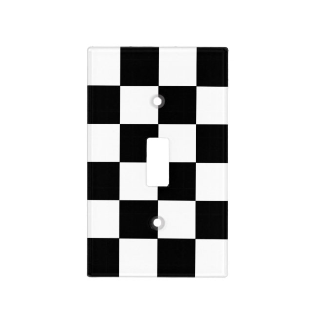 Checkerboard Pattern Light Switch Cover (Front)