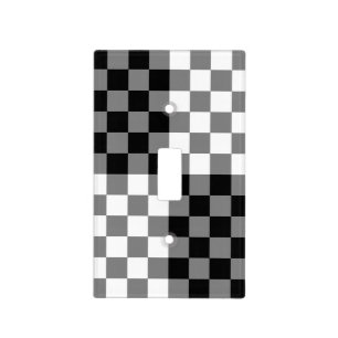 CHECKERBOARD PATTERN LIGHT SWITCH COVER