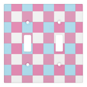 Checkerboard Pattern  Light Switch Cover