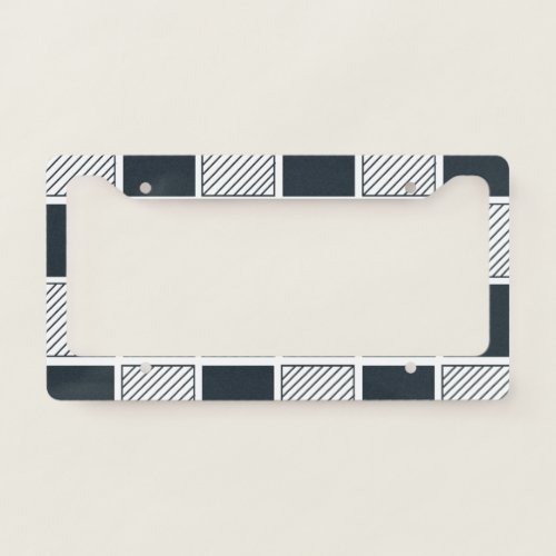 Checkerboard Pattern Minimal  License Plate Frame