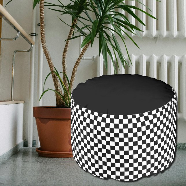 checkerboard pattern pouf (Creator Uploaded)