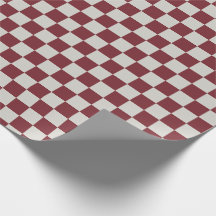 Checkerboard Pattern - red and offwhite