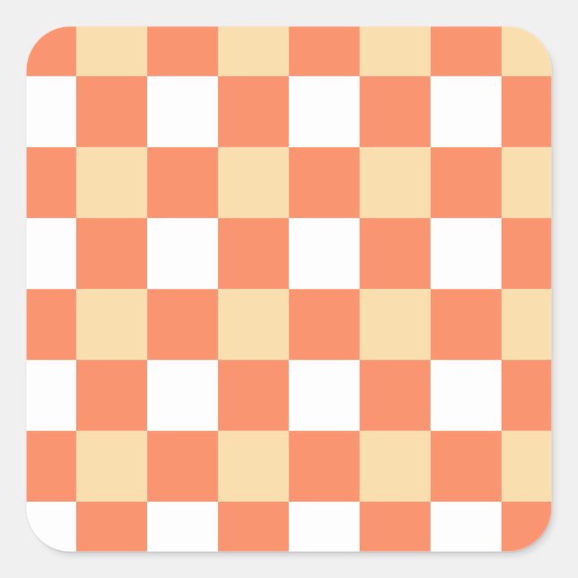 Checkerboard Pattern Square Sticker (Front)