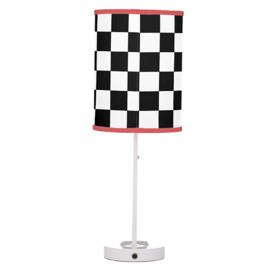 Checkerboard Pattern Table Lamp (Back)
