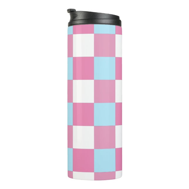 Checkerboard Pattern  Thermal Tumbler (Rotated Right)