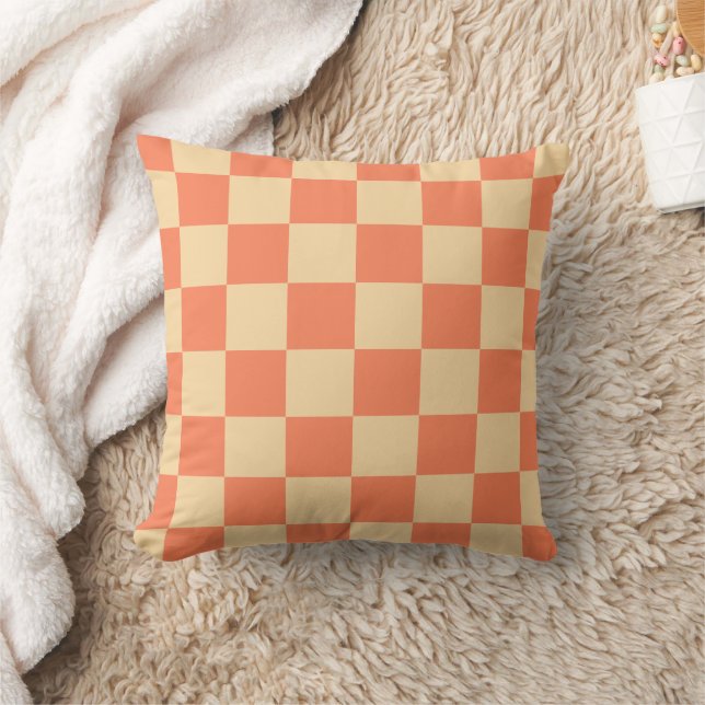 Checkerboard Pattern Throw Pillow (Blanket)