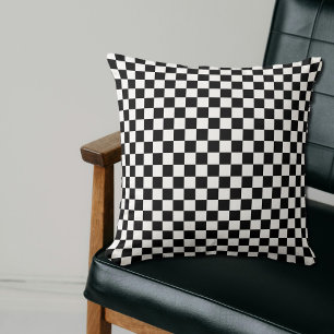 checkerboard pattern throw pillow