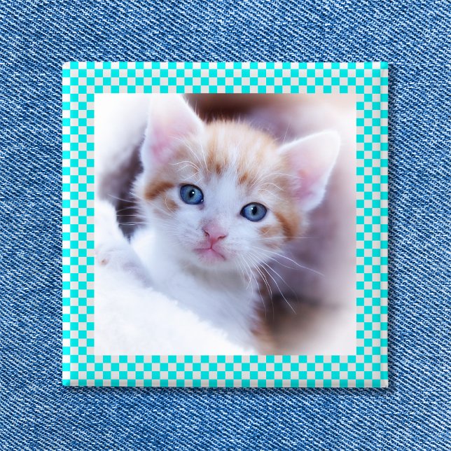 Checkerboard Photo Frame Button (Checkerboard Photo Frame Button)