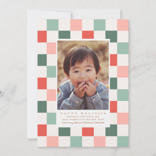 Checkerboard Photo Holiday Card