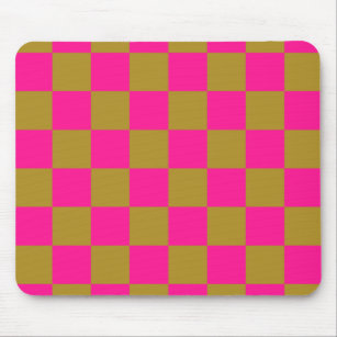 Pink Plaid Pattern Mouse Pad (Rectangle)