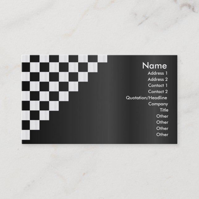 Checkerboard Profile Card (Front)