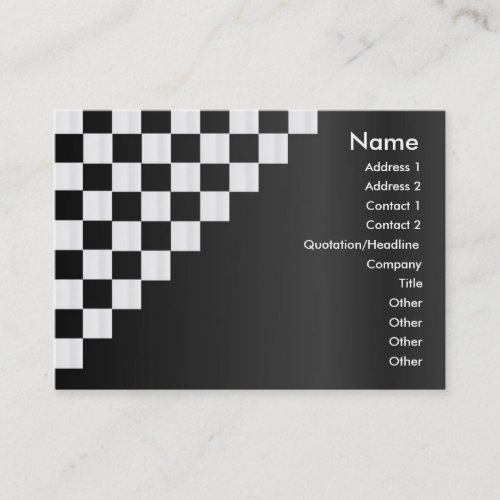 Checkerboard Profile Card Business Cards