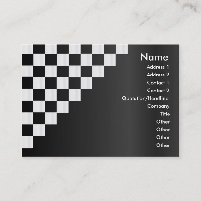 Checkerboard Profile Card (Front)