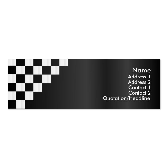 Checkerboard Profile Card Business Card Template