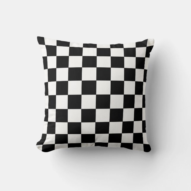 Checkerboard Racing Accent Pillow (Front)