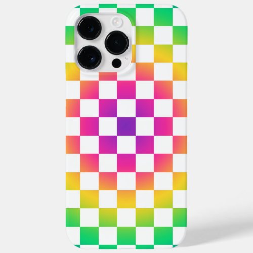 Checkerboard Rainbow Colorful Pattern Case_Mate iPhone 14 Pro Max Case