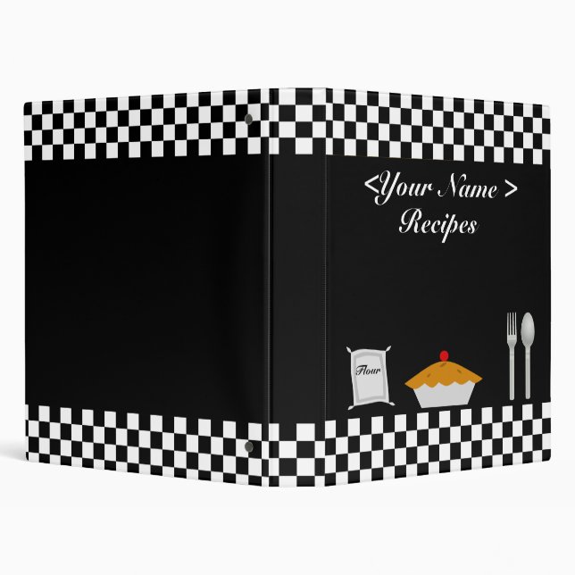 Checkerboard Recipe  Book Binder (Background)