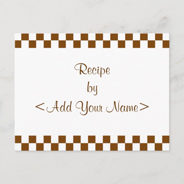Checkerboard Recipe Cards (Front)