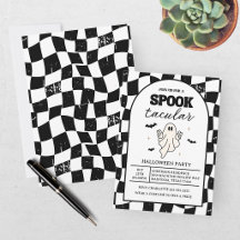 Checkerboard Retro Spooktacular Halloween