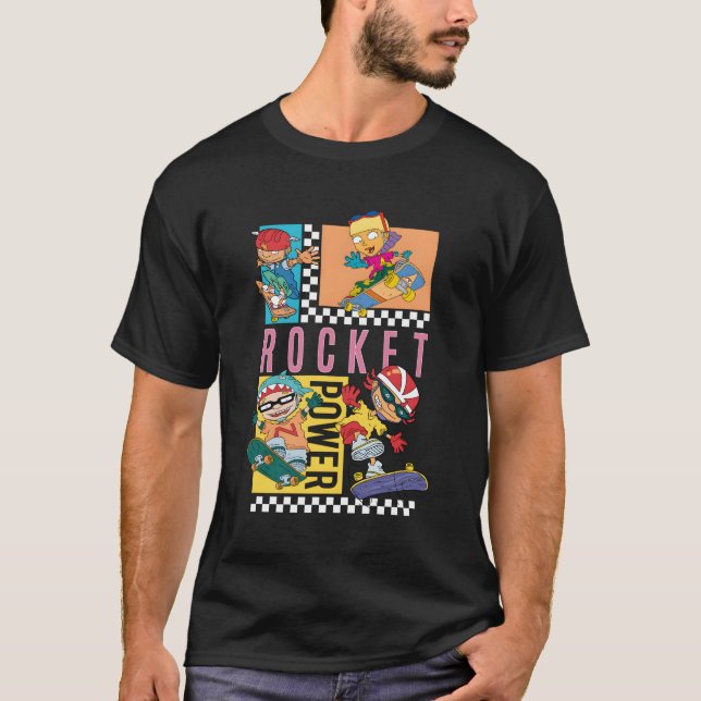 Checkerboard Rocket Power Grid T-Shirt (Front)