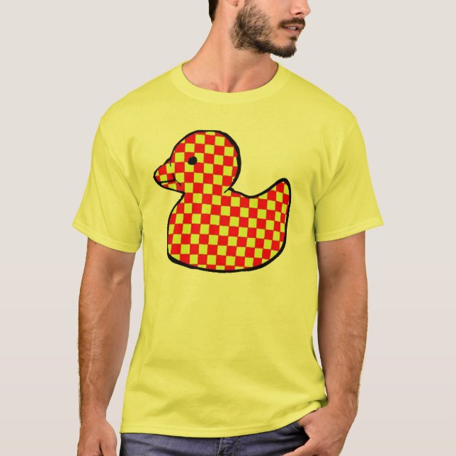 checkerboard rubber duck T-Shirt (Front)