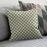 Checkerboard Sage Green Checkered Squares Check