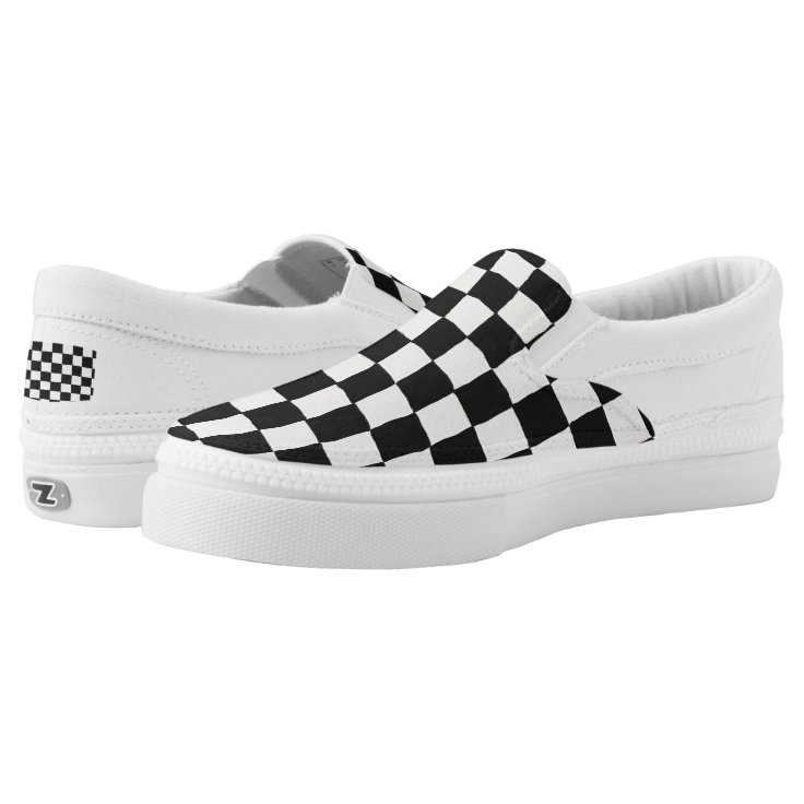 Checkerboard sneaks Slip-On sneakers | Zazzle