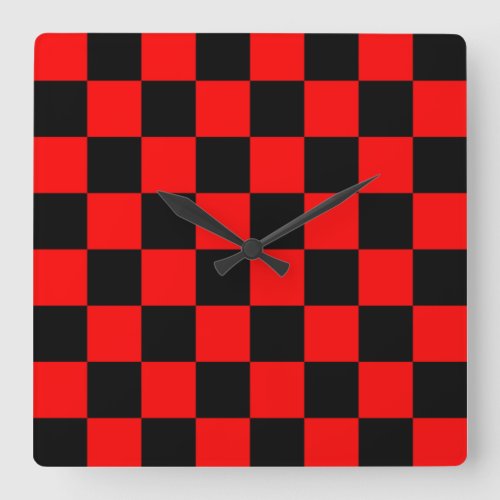 CHECKERBOARD SQUARE WALL CLOCK