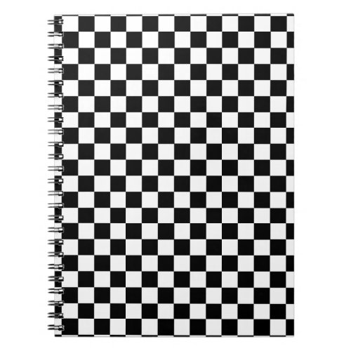 Checkerboard Style Spiral Notebook