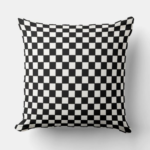 Checkerboard throw pillow