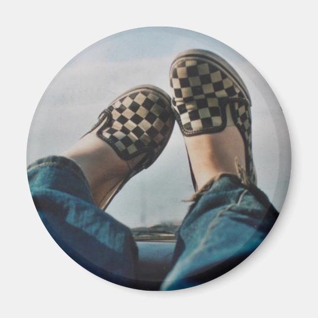 Checkerboard Vans Magnet (Front)
