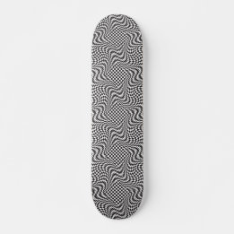 Checkerboard Warp Skateboard