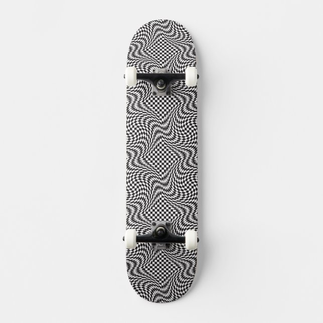 Checkerboard Warp Skateboard Deck (Front)