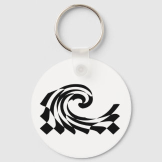 Checkerboard Wave Keychain