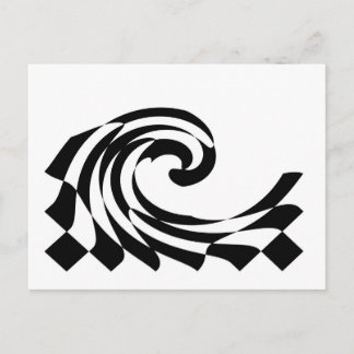 Checkerboard Wave Postcard