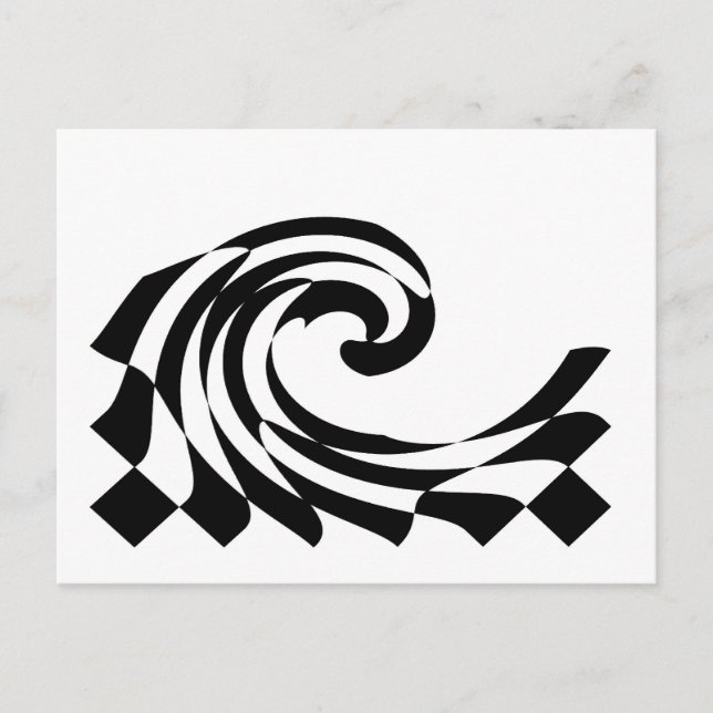 Checkerboard Wave Postcard (Front)