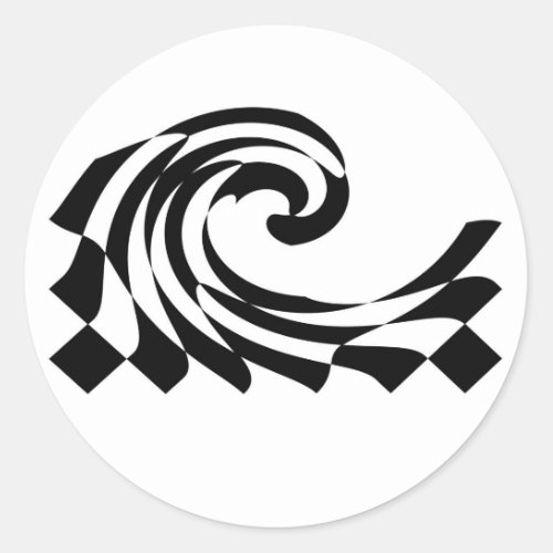 Checkerboard Wave Sticker