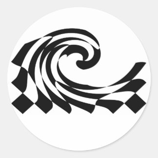 Checkerboard Wave Sticker