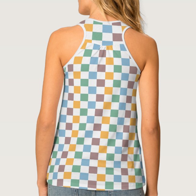 Checkerboard Women's Tank Top (Back)