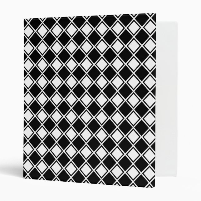 Checkered 3 Ring Binder (Front/Inside)
