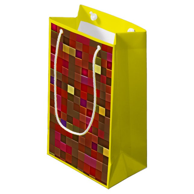"Checkered Affair" (Small) Gift Bag (Front Angled)