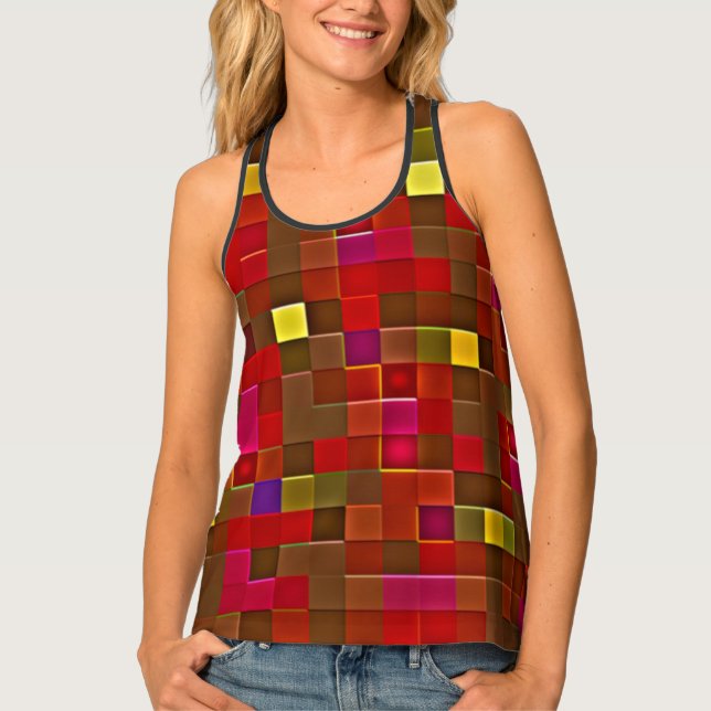"Checkered Affair" Women's Tank Top (Front)