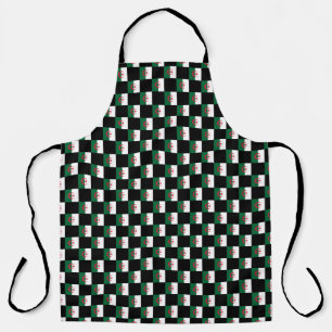 Checkered Algeria Flag Pattern  Apron