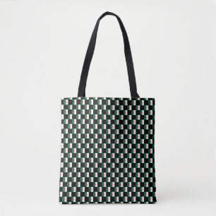 Checkered Algeria Flag Pattern  Tote Bag