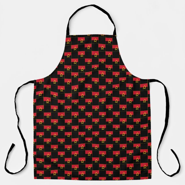 Checkered Angola Flag Pattern  Apron (Front)
