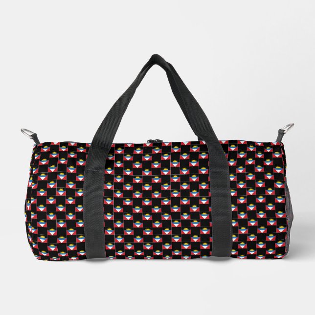 Checkered Antigua and Barbuda Flag Pattern  Duffle Bag (Front)