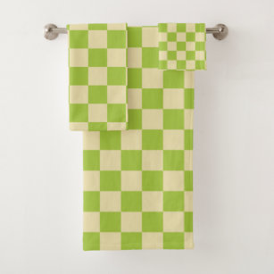 apple green bath towels